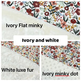 Boho Floral Baby Girl Lovey Blanket – 18" Security Blanket with Minky or Luxe Fur Backing – Personalized Baby Lovey Gift