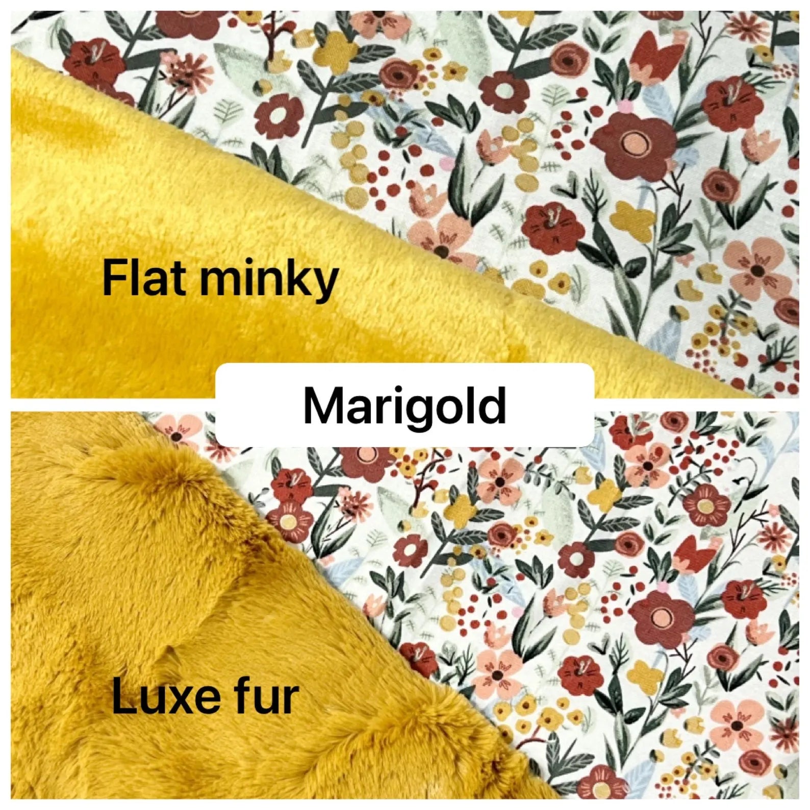 Boho Floral Baby Girl Lovey Blanket – 18" Security Blanket with Minky or Luxe Fur Backing – Personalized Baby Lovey Gift