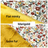 Boho Floral Baby Girl Lovey Blanket – 18" Security Blanket with Minky or Luxe Fur Backing – Personalized Baby Lovey Gift