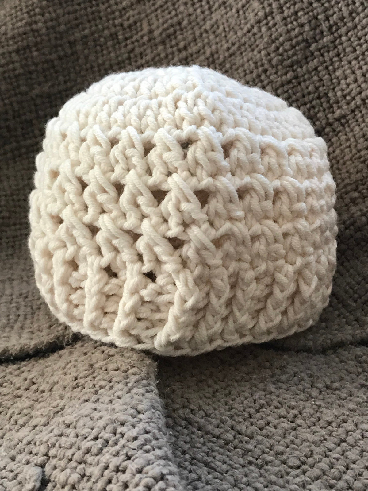 Newborn or baby hand crocheted skull cap hat for photo prop or chilly days, shower gift, choose color and sizes newborn through 12 months