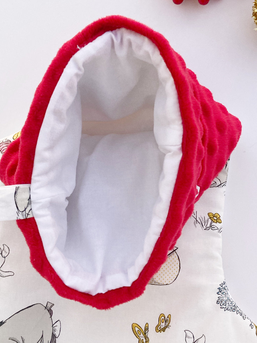 Christmas stocking for baby to adult, personalized made from Winnie the Pooh neutrals fabric, fully lined, boy girl, First Christmas