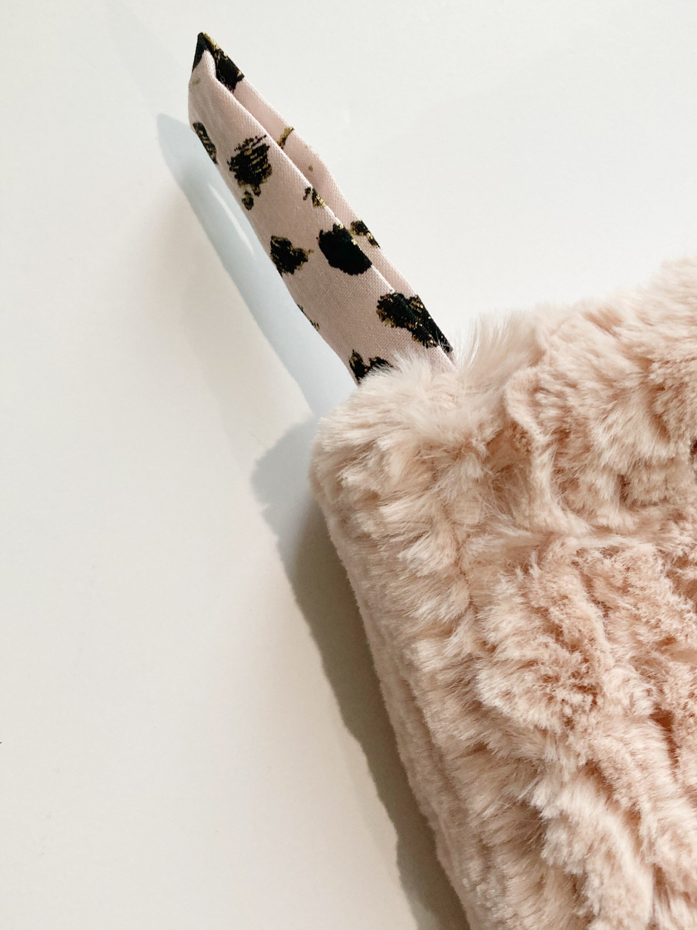 Personalize Rose gold Leopard Christmas stocking with minky or  fur cuff and fully lined 18” size, exotic animal print family holiday decor