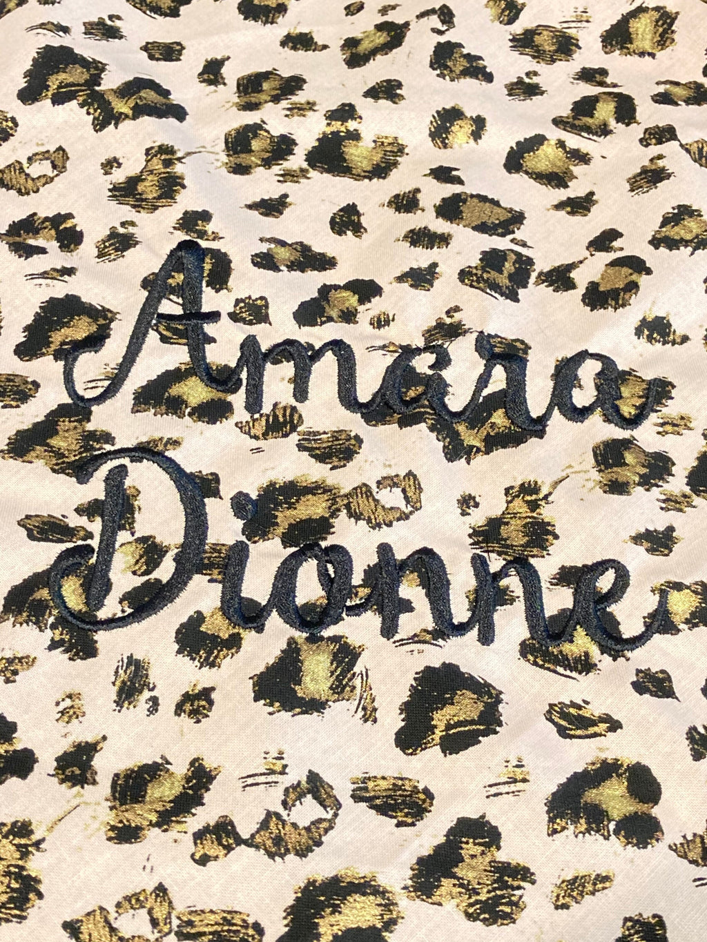 Personalize leopard Baby Blanket in rose gold pink leopard cotton fabric for baby girl,  blanket with Cotton minky or fur, choose size