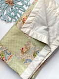 Baby crib Blanket made from Winnie the Pooh Cotton for girl or boy or adult nursery bedding with satin binding, baby shower gift personalize