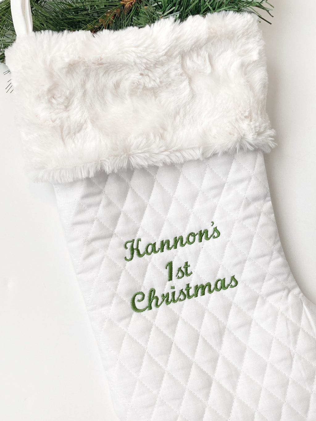 Baby’s First Christmas stocking | personalize | lined | boy or girl newborn gift | quilted and Minky | 18” heirloom | quality handmade