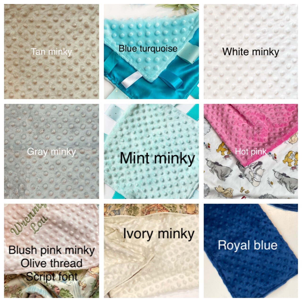 Camouflage Baby Blanket for boy or girl in camo cotton and hunter green olive fur or minky, hunting theme nursery, personalize 30 x 34 size