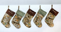 Personalized Christmas stocking for hunting fans in hunter camouflage with minky dot cuff of color choice  18” fully lined pink camo option
