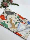 Dinosaur Baby Swaddle Blanket: Watercolor Dino Flannel, 40" Extra Large