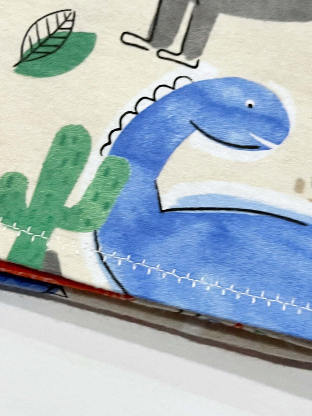 Dinosaur Baby Swaddle Blanket: Watercolor Dino Flannel, 40" Extra Large