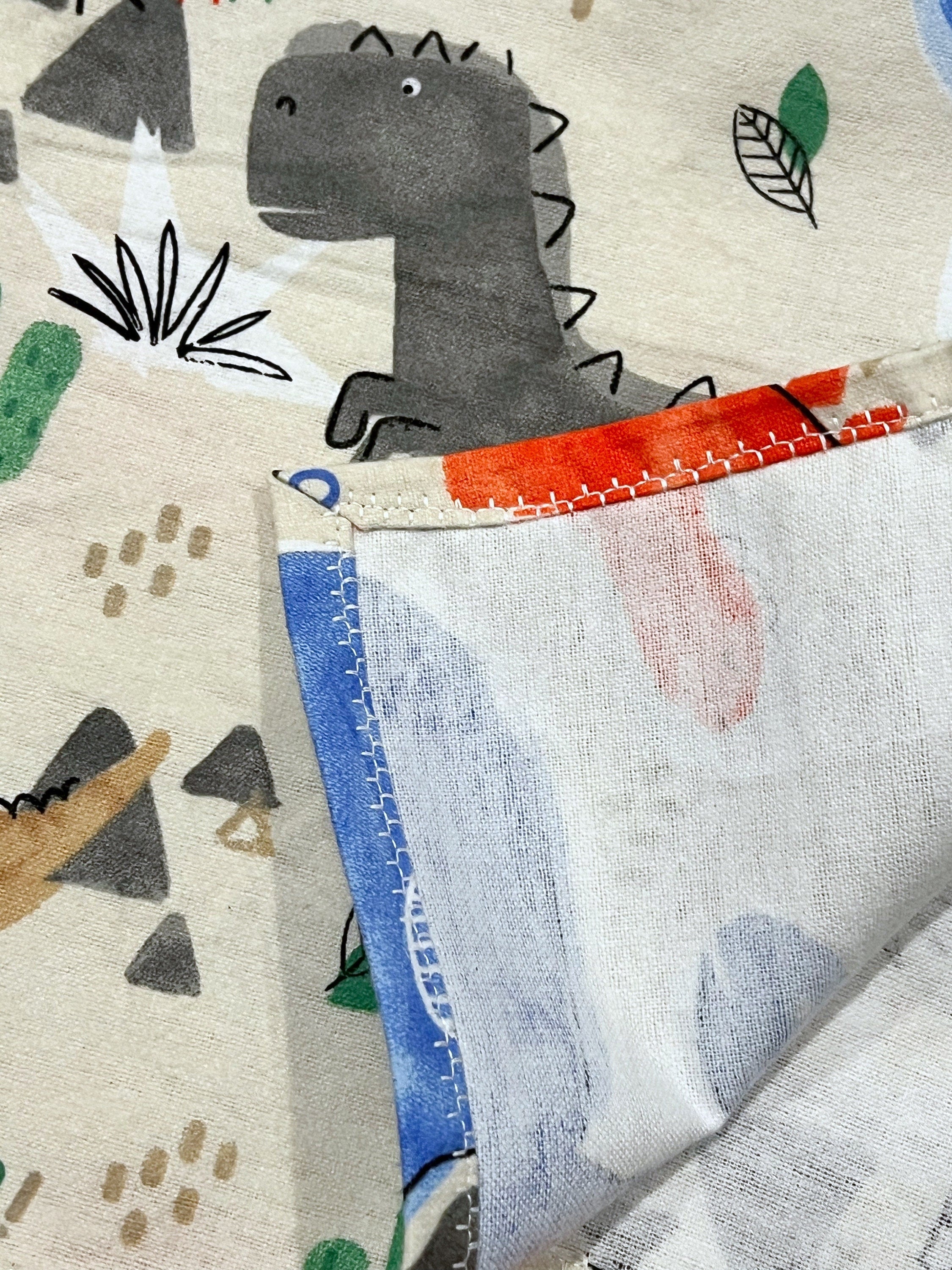 Dinosaur Baby Swaddle Blanket: Watercolor Dino Flannel, 40" Extra Large