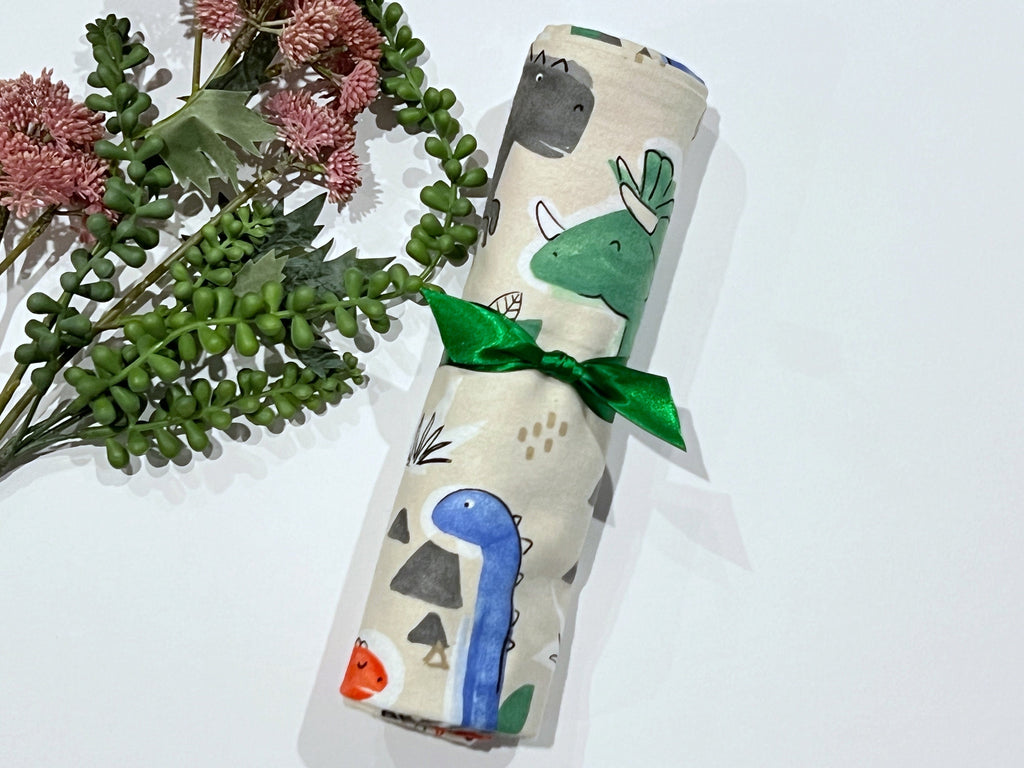 Dinosaur Baby Swaddle Blanket: Watercolor Dino Flannel, 40" Extra Large