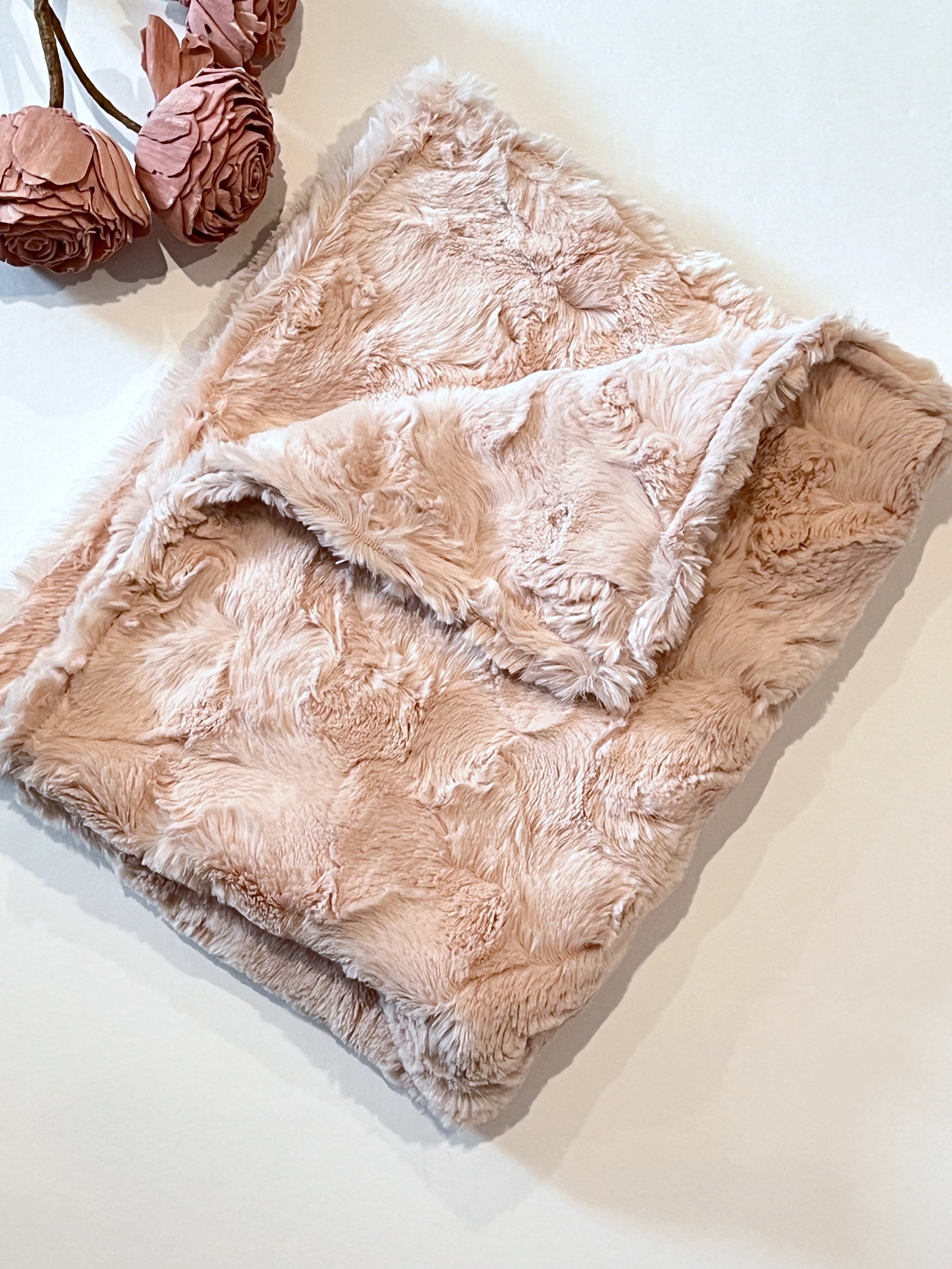 Luxe Fur Cuddle Lovey: Sensory Security Blanket, Personalized Tag Option