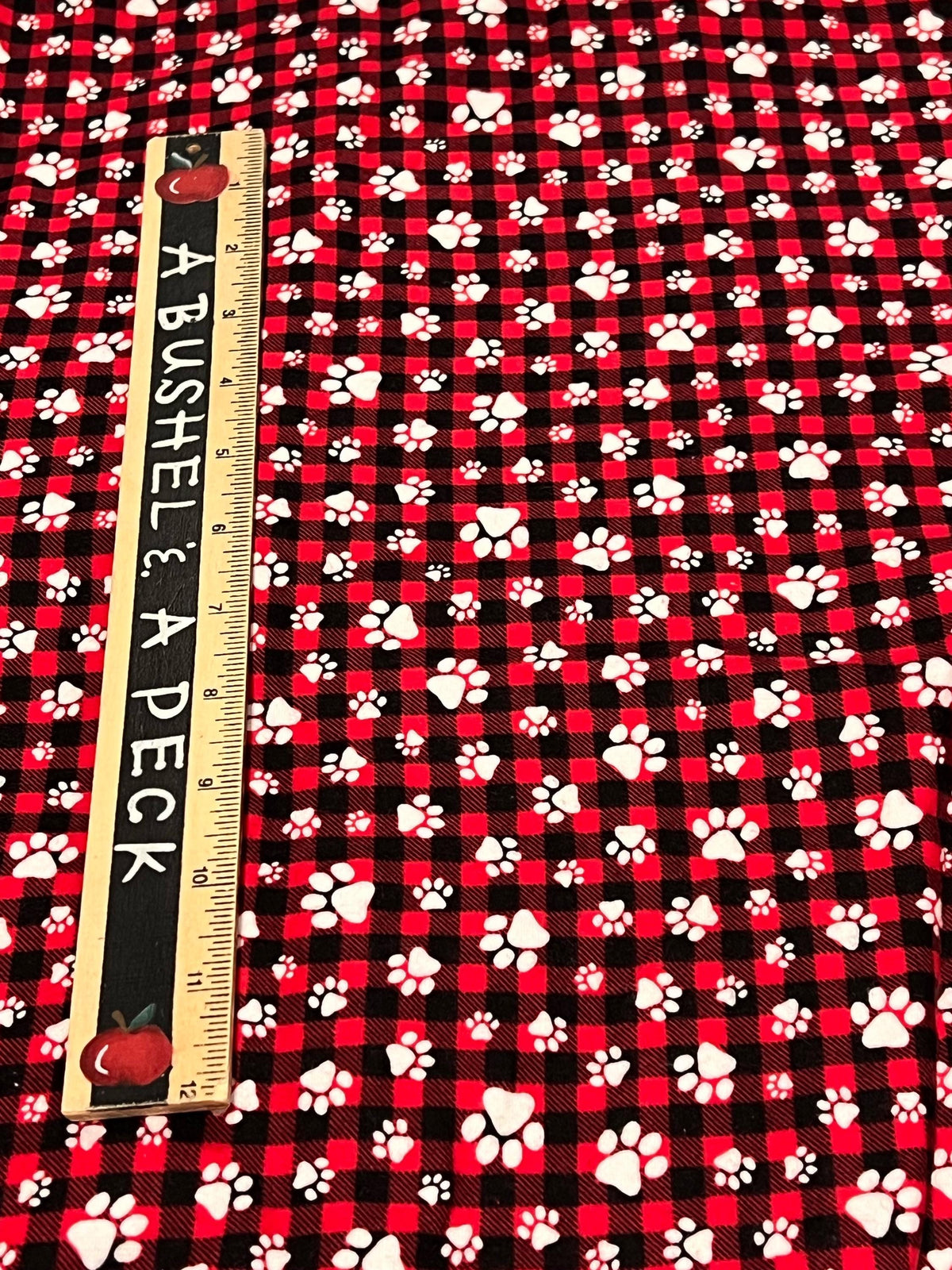 Paw Print Flannel Sensory Lovey: Minky Blanket with Ribbon Tags add crinkle 12” size