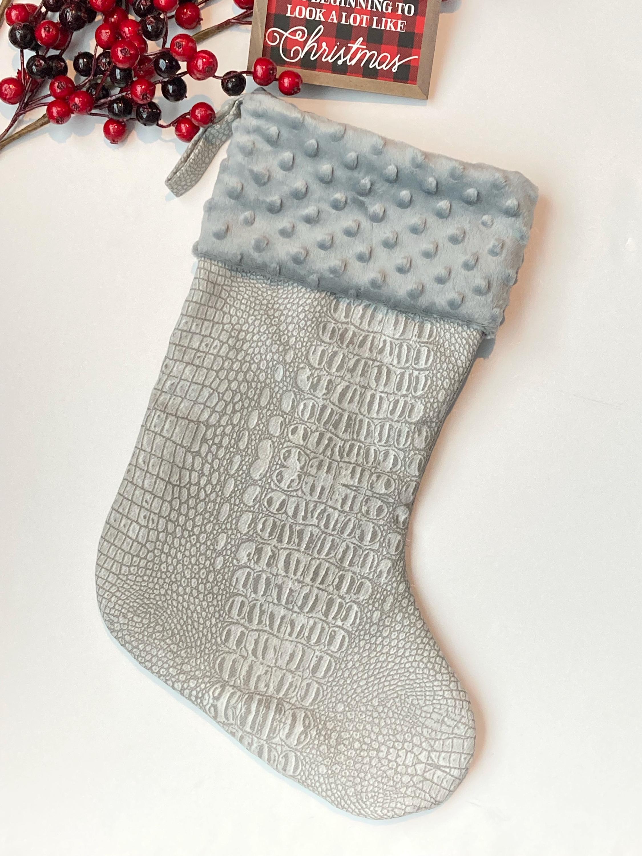Personalized Animal print Christmas stocking, leopard cheetah, zebra, minky cuff, fully lined 17”, choose print, exotic animal print