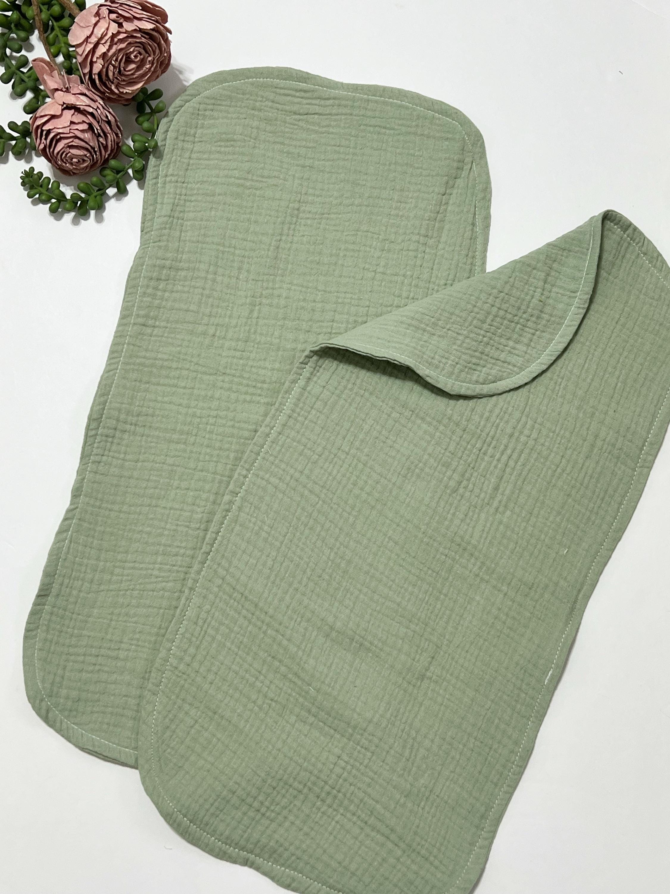 Muslin Cotton Baby Burp Cloths made from Soft Gauze Set of 2x in generous size 20" x 10", mom gift, baby shower