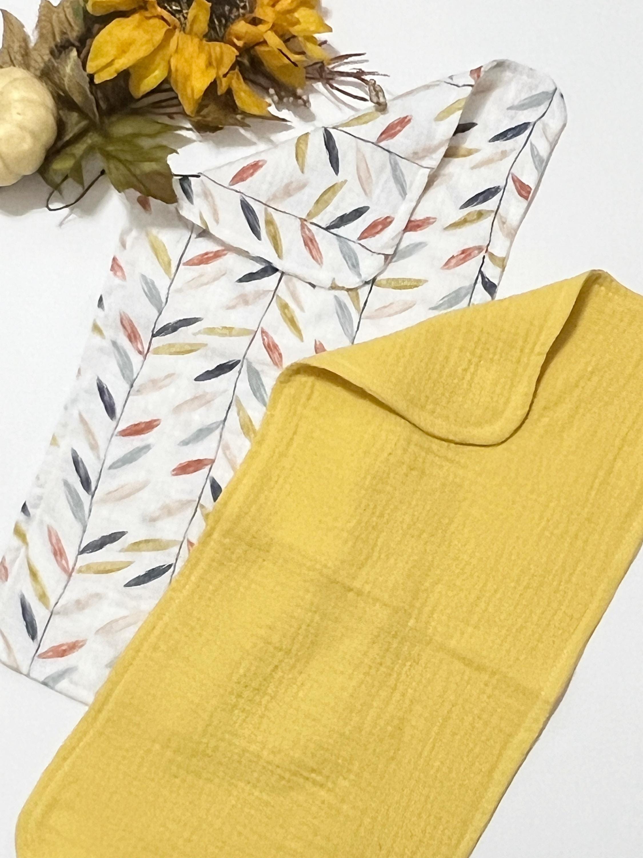 Muslin Cotton Baby Burp Cloths made from Soft Gauze Set of 2x in generous size 20" x 10", mom gift, baby shower