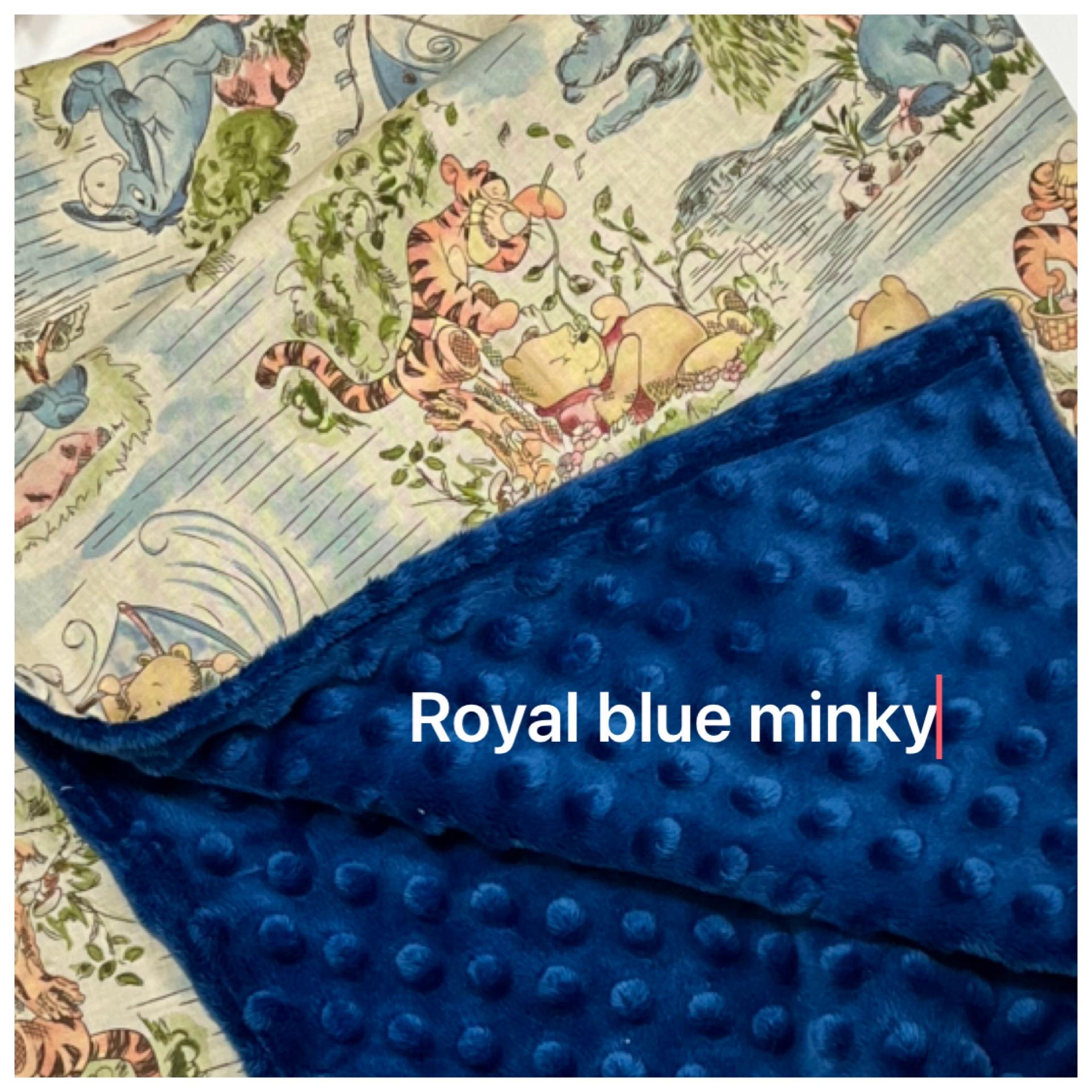 Personalized Baby nursery Blanket made from Winnie the Pooh fabric for boy or girl, Cotton and minky baby gift, Winnie the Pooh baby blanket