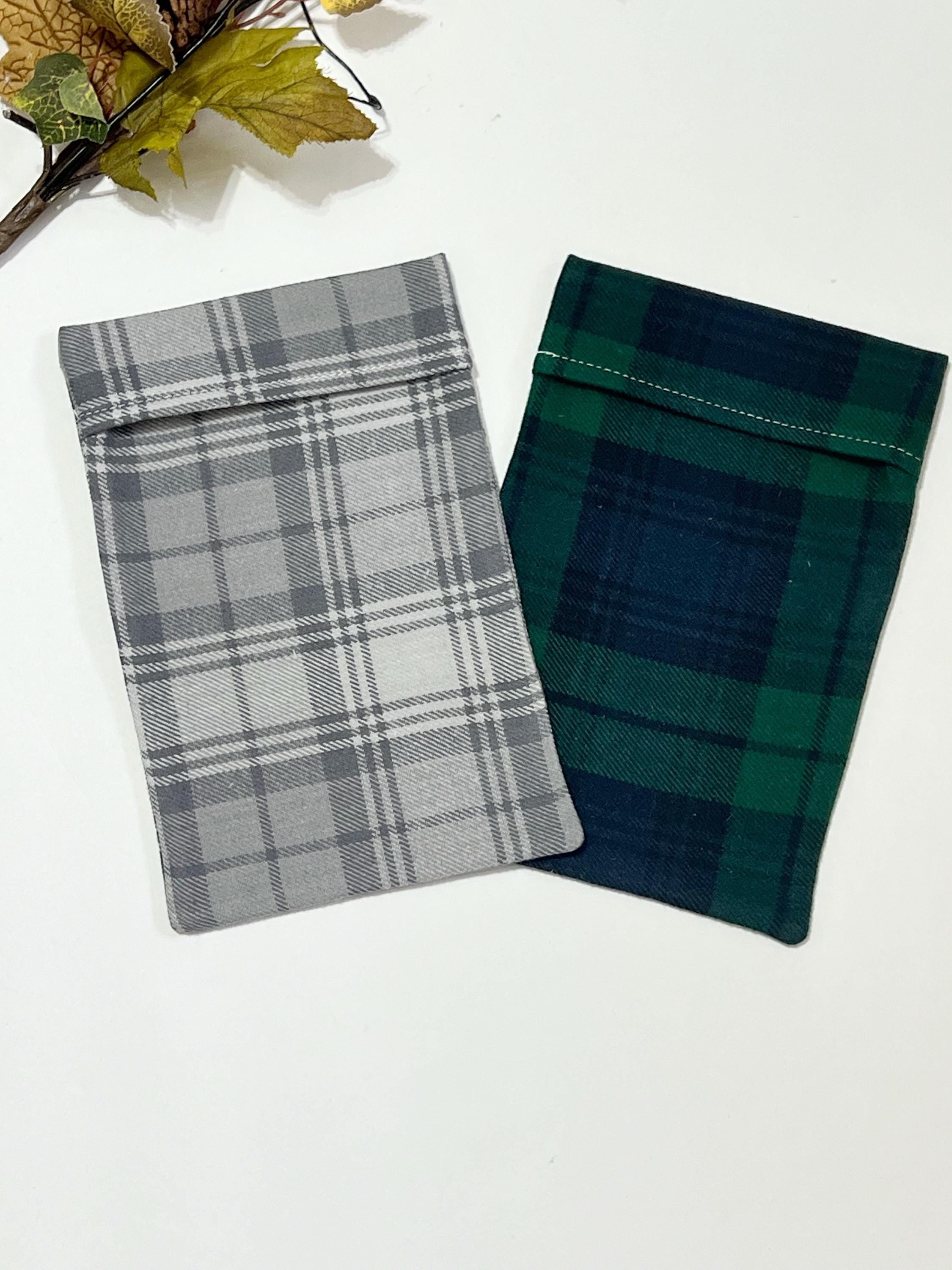 Ice pack cover cozy set of 2 for hot or cold gel pack with fold over flap to secure pack, soft flannel or minky Winnie, blue truck, animals