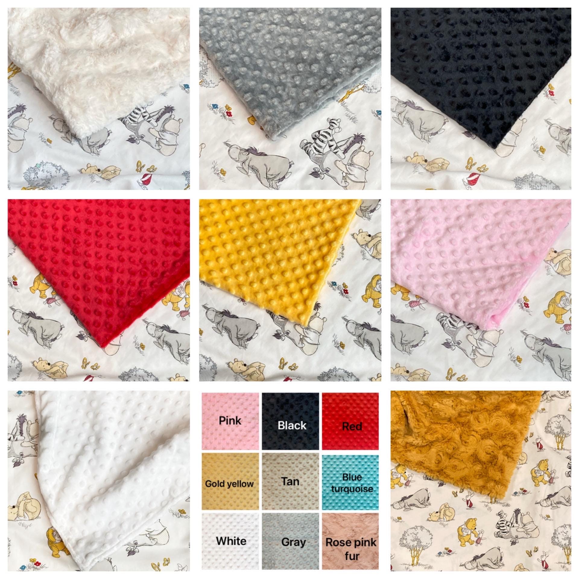 Baby Blanket made from Winnie the Pooh fabric ~ boy girl blanket ~ Cotton and minky~ baby gift ~Tigger Piglet Eeyore 28" ~ personalize