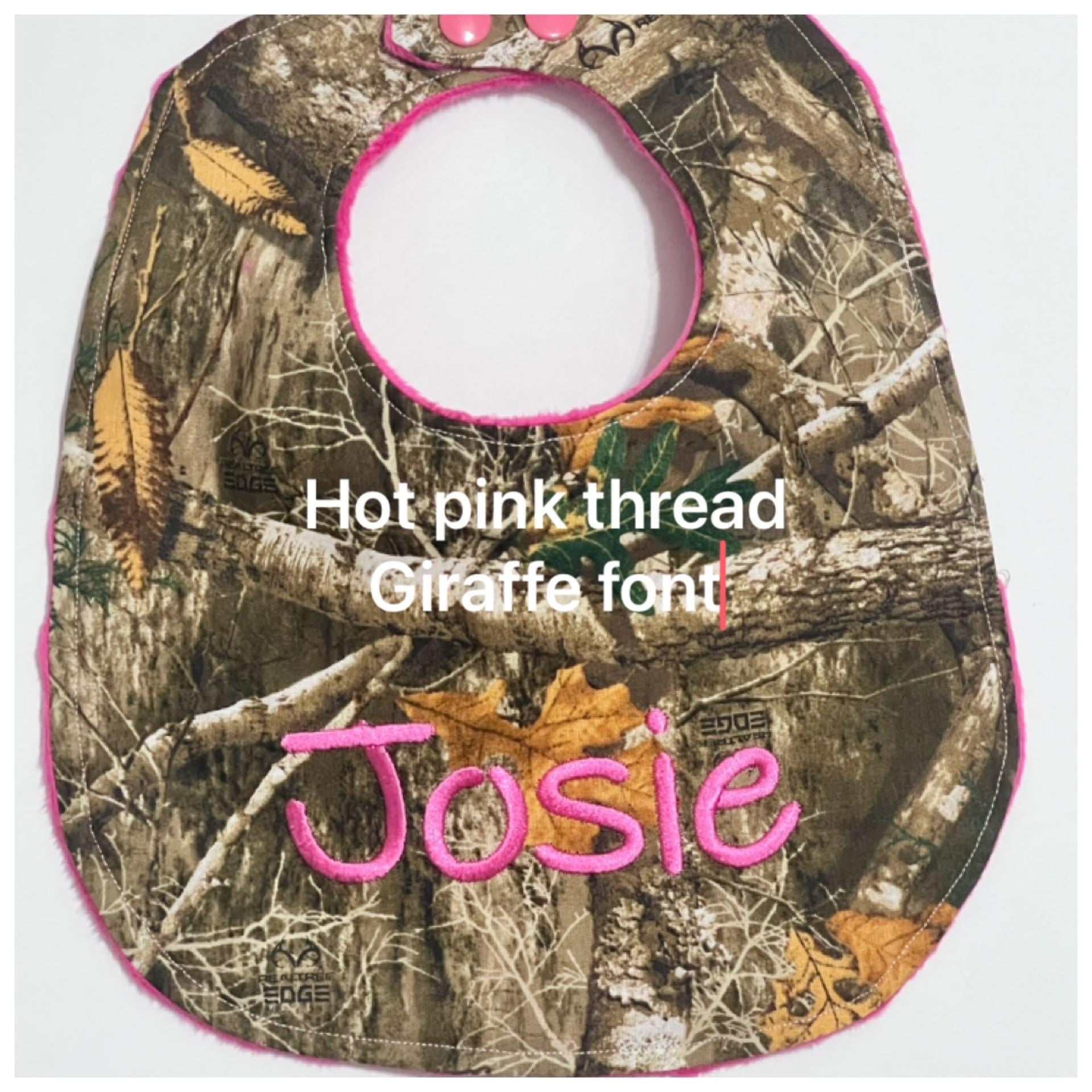 Camouflage hunting Baby toddler Bib & contour burp cloth set made in brown camo cotton print with minky back, personalized baby shower gift