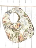 Baby toddler bib made from Winnie the Pooh fabric |Reversible bib | gender neutral | Cotton and Minky | baby shower gift | infant baby