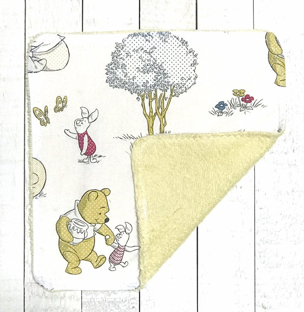 Baby toddler wash cloths | made from Winnie the Pooh fabric| gender neutral | Cotton and terry cloth | baby shower gift | set of 3 | choices