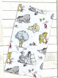 Baby burp cloth set of 2 made from cotton Winnie the Pooh fabric with minky back for boy or girl, shower gift