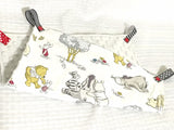 Pacifier lovey blanket made from Winnie the Pooh fabric ~ snap taggie sensory lovey ~ nap night time ~ Cotton minky ~ baby shower 15"