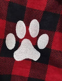 Pet Christmas stocking | personalize | buffalo plaid |embroidered | dog cat | minky cuff | fully lined stocking | flannel | 16.5" | plaid